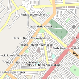 Shadman Town North Karachi Map Samanzar : Scribble Maps