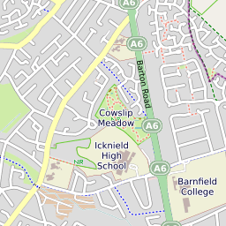 B68 Bus Route Map Wardown Park To Luton And Dunstable Hospital Via Bus Route And Ncn6 :  Scribble Maps